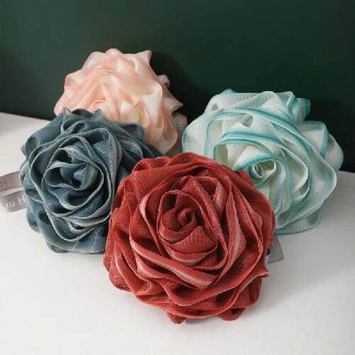 1 Pcs Rose Bath Ball Sponge Cleaning Brush Shower Bath