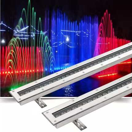 LED水底条形户外嵌入地埋灯水池泳池温泉水下线条灯墙壁水洗墙灯