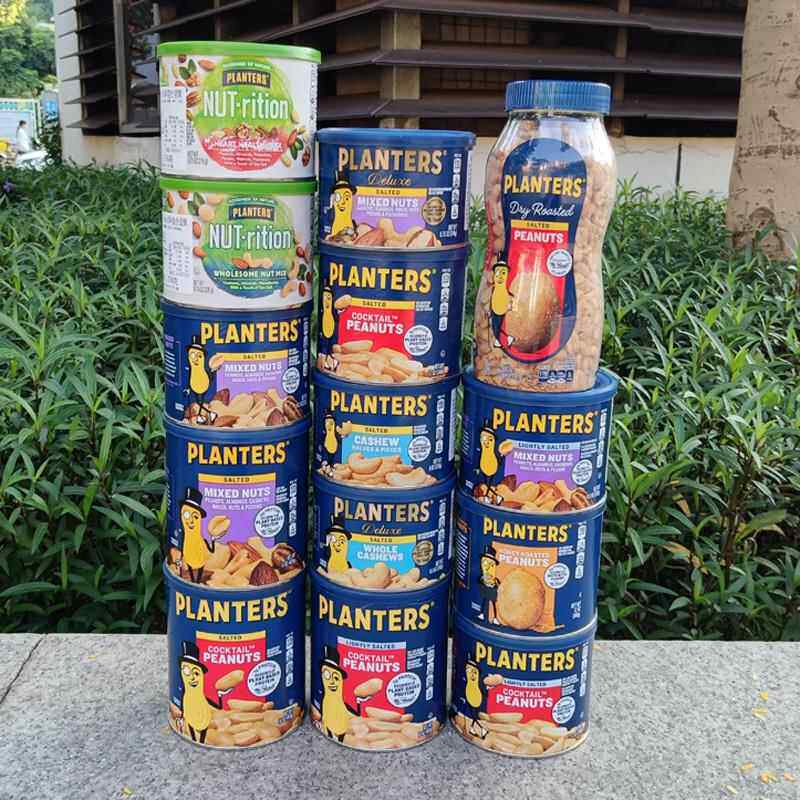 Planters peanuts nuts美国小吃混合什锦果仁腰果鸡尾花生 绅士牌