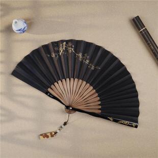 Fan风度诗然折扇手工云龙纸中国风古风文创送礼定制折叠扇子新款