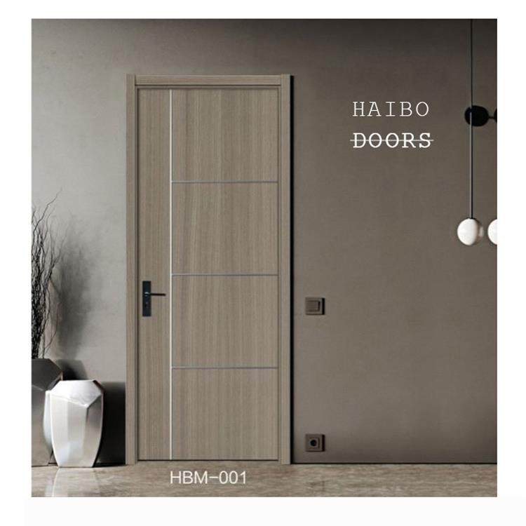 江山木门简约轻奢高档优质PVC无漆免漆复合科技木室内门木门