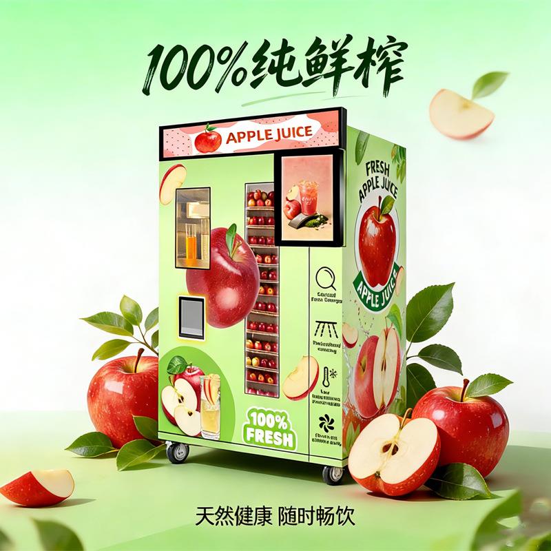 小本创业苹果汁果昔自助售货机智能商用自动鲜榨橙汁机售卖机机器
