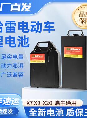 大哈雷电动车锂电池60V12AH20AHX9X20启牛48V72V三轮车可拆卸电瓶