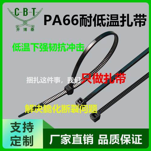 -40℃极寒专用冷冻库户外工程强韧固定抗脆裂PA66耐低温扎带尼龙