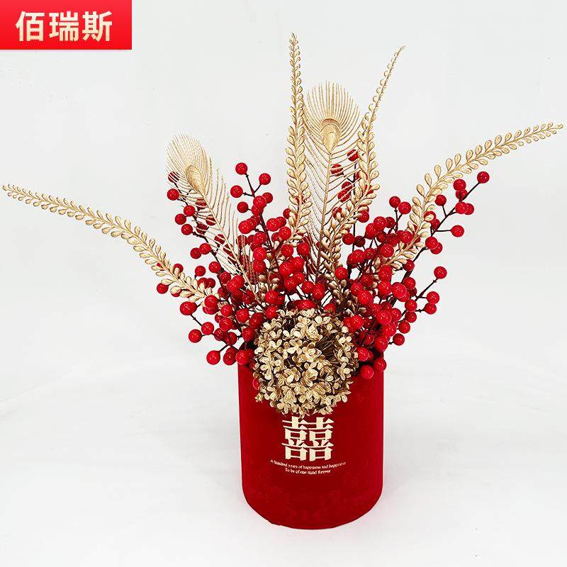 新年红果发财树装饰品仿真聚财节日乔迁喜庆室内客厅红果发财树,家居饰品,仿真花/假花,淘宝优惠券,粉丝福利购,淘宝优惠卷