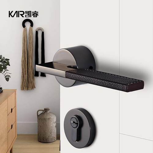 凯睿门锁室内卧室房门锁北欧静音门锁现代简约卫生间实木门分体锁