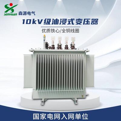 河南森源电气S13油浸式电力变压器10kV变压器315kVA全铜芯
