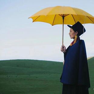 泾县小油布伞老式 手持伞古风手工竹伞桐油覆古防雨道具