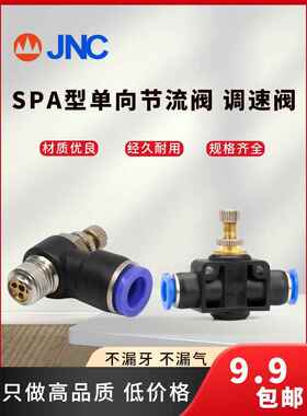 JNC快插接头气缸调速JSC8-02调节流阀SL6-M5/6-0110-03SPA厘管