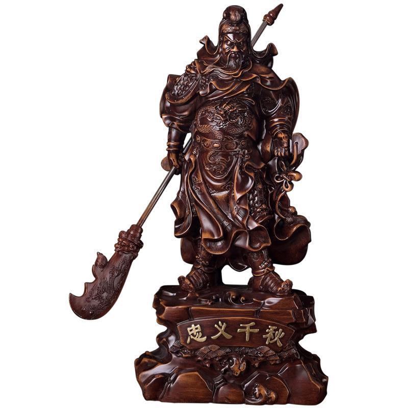 工艺品关公神像武财神树脂手工摆件开业客厅创意家居装饰品