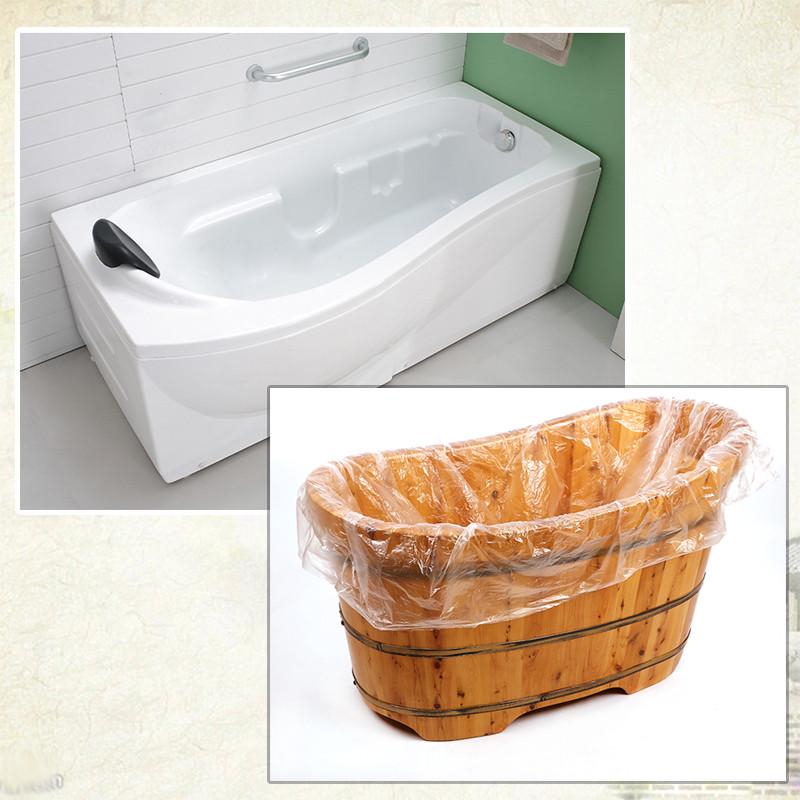 250x120一次性泡澡袋浴桶袋加厚洗浴塑料浴缸膜套旅行木桶袋50个