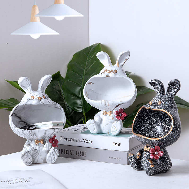 入户进门放钥匙收纳摆件客厅现代轻奢大嘴兔鞋柜玄光茶几家居装饰,家居饰品,装饰摆件,淘宝优惠券,粉丝福利购,淘宝优惠卷