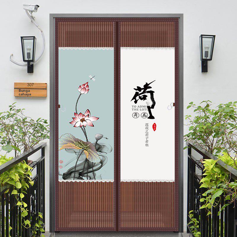 厨房防蚊蝇虫门帘隔断帘店铺商用定制遮挡半帘布餐饮饭店后厨挂帘