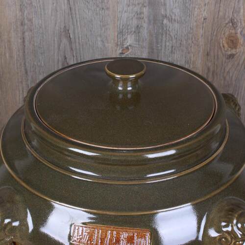 厂家景德镇陶瓷米缸酒坛仿古狮子头带环陶瓷腌菜缸中号储物罐