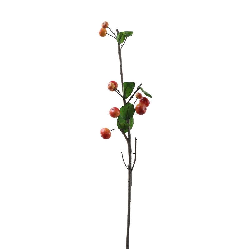 博西家居海棠果仿真花假花高级仿生花艺摆件轻奢高端餐桌装饰品图片