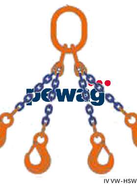 培瓦克（pewag） 链条吊索具 100级旋转吊环 四腿吊索具