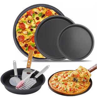 6/8/10 inch Pizza Plate Pan Round Tray Mold披萨盘8寸浅盘圆型