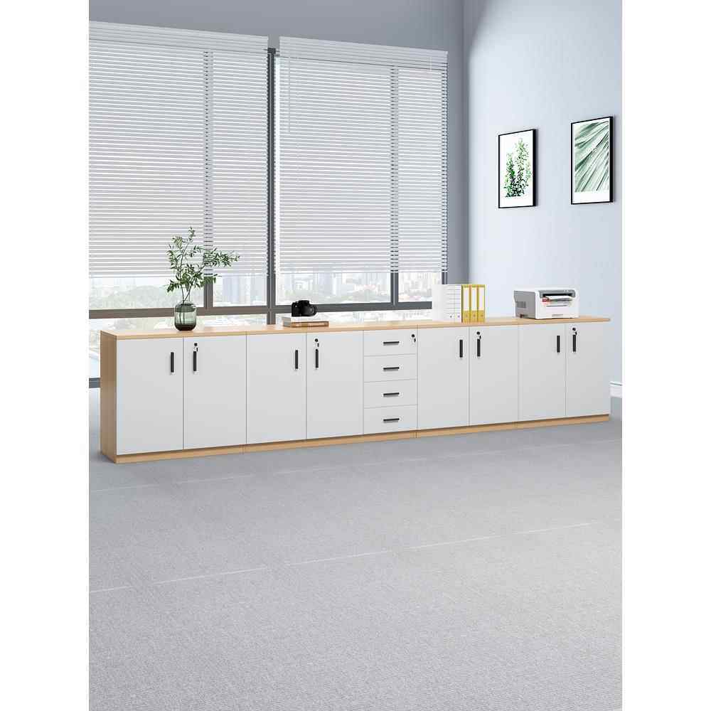 文件柜木质低柜办公储物柜带锁简单现代抽屉数据存储地板站立办公