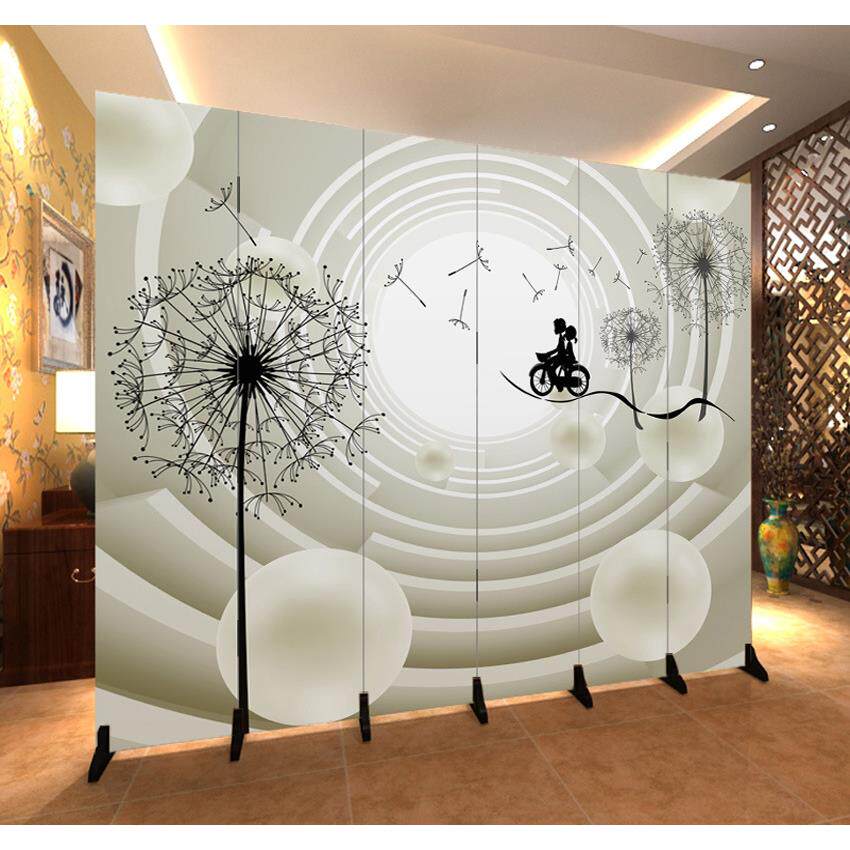 中式古典玄关隔断家居酒店办公折叠屏风电视背景双面移动新中式