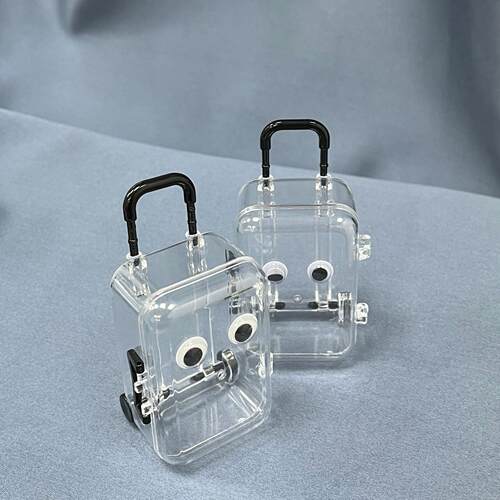 Minimalist ultra-small mini luggage case movable jewelry sto