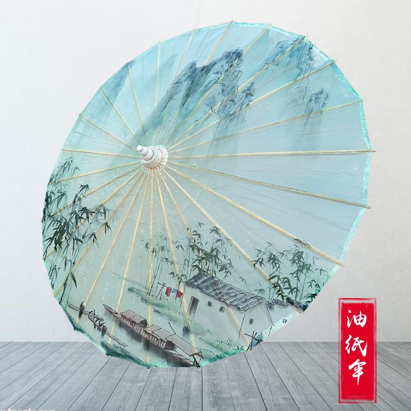 石鼓油纸伞防雨遮阳古风复古舞蹈伞汉服演出拍照装饰桐油伞吊顶
