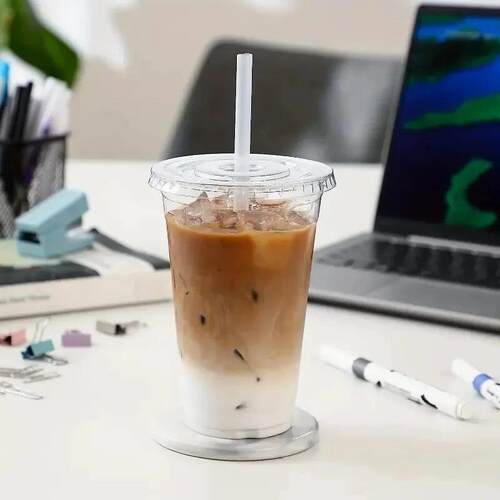 Clear Disposable Plastic Cup with Lid Perfect for Weddings B
