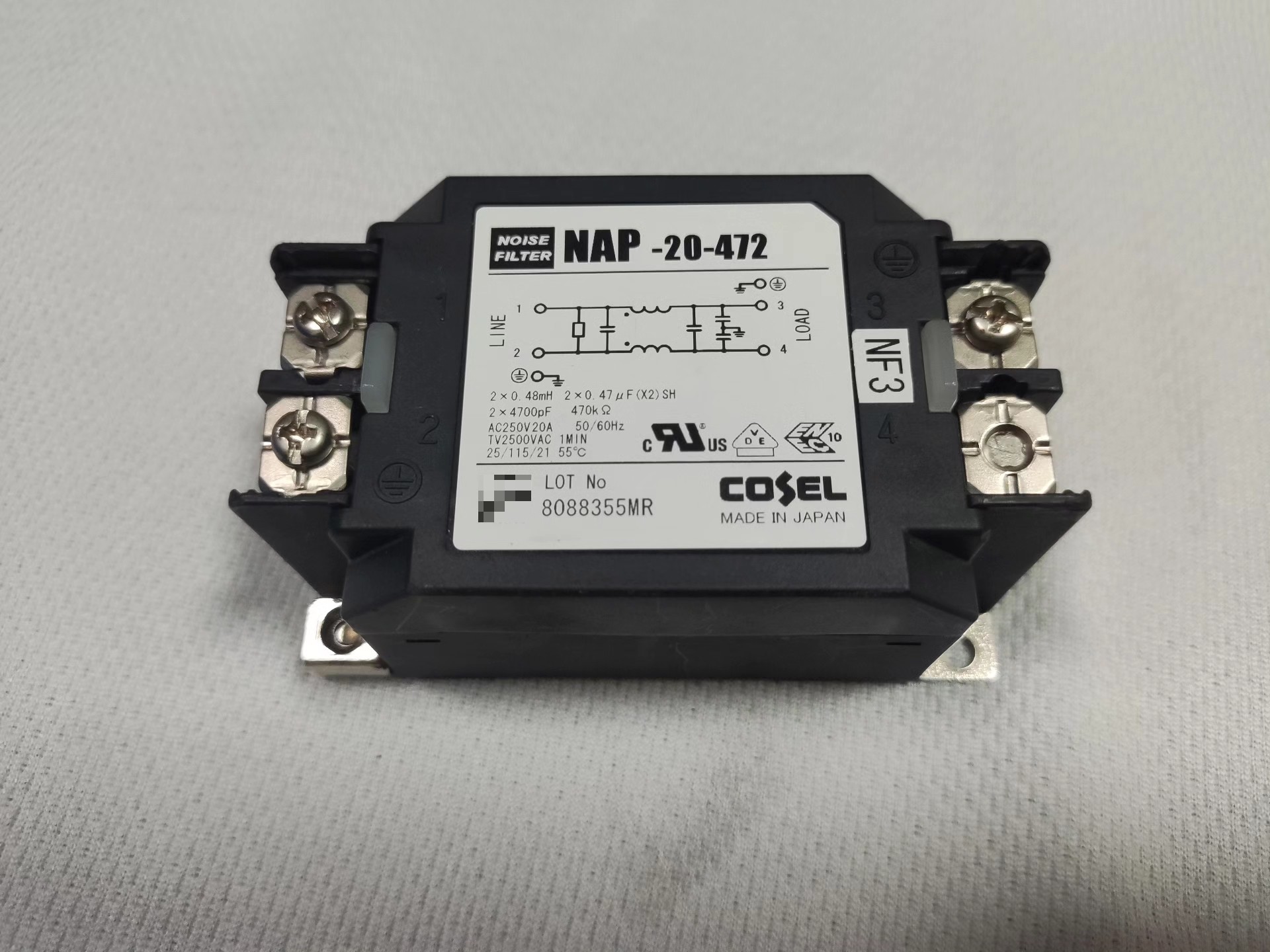 日本COSEL科索滤波器NAP-20-472