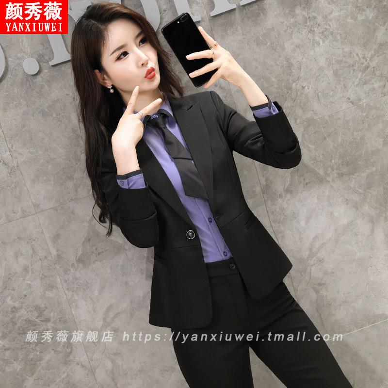 职业西装套装女时尚气质通勤西服外套工作服2025新款酒店前台工服