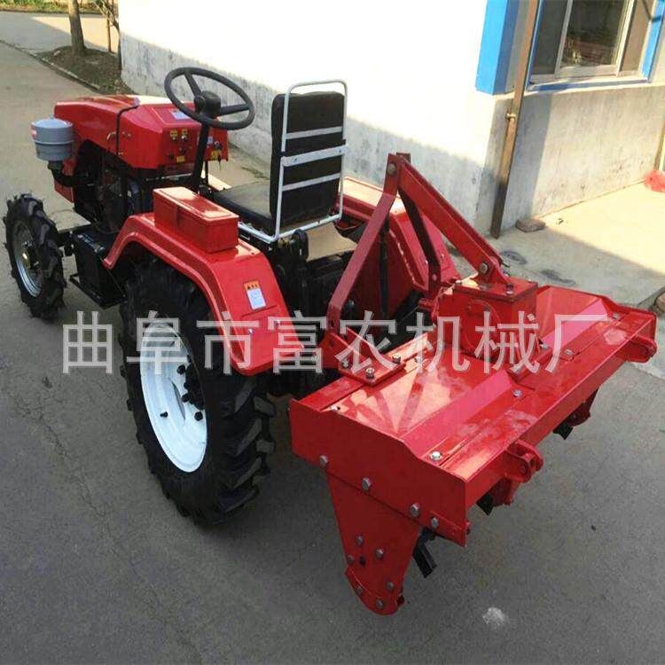 温室大棚使用小四轮旋耕机厂家直销四轮带动旋耕松土机