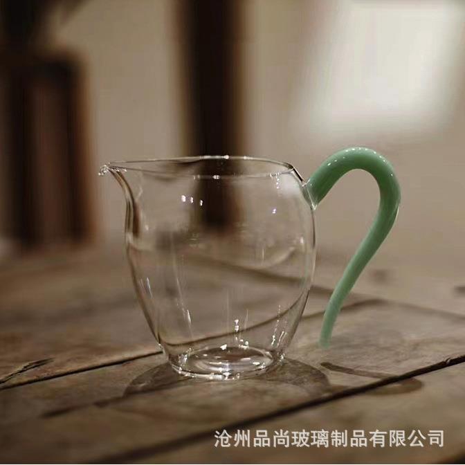 草堂公道杯天青玉高透耐热玻璃分茶器蛋盅240ml