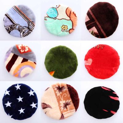 毛绒面加厚圆凳子套 圆形坐垫 小圆凳子坐套罩 小吃饭店 餐椅垫