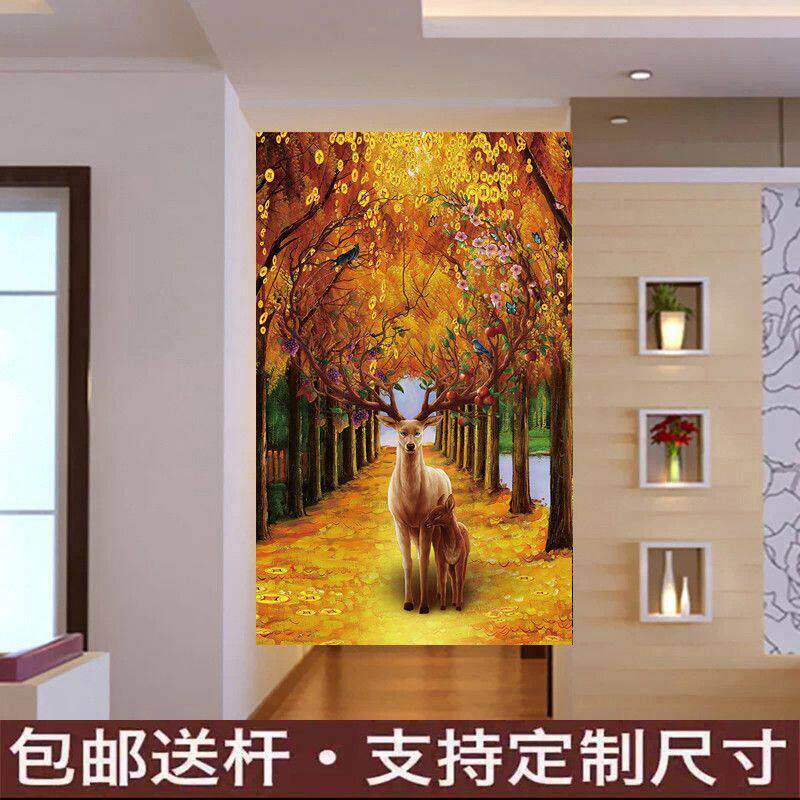 免打孔欧式鹿棉麻家用卧室挂帘厨房半帘卫生间挂帘玄关客厅隔断帘