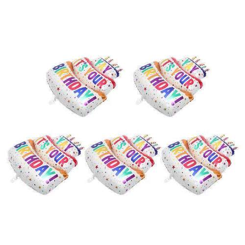 5 Pcs Cake Foil Balloons Multi-layer Decorative Birthday