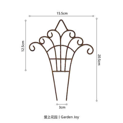 装饰杂货花插庭院摆件 牌 做爱上窗花铁丝牌园艺花园丨锈花园铁