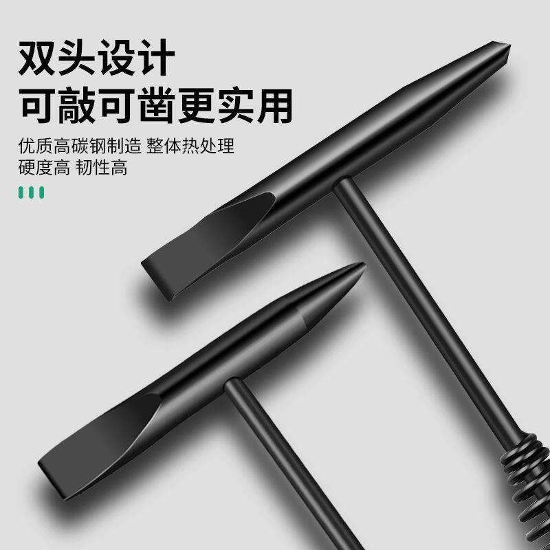 电焊钳工锤双头锤敲渣锤多功能弹簧焊渣锤敲锈锤尖头除锈锤子