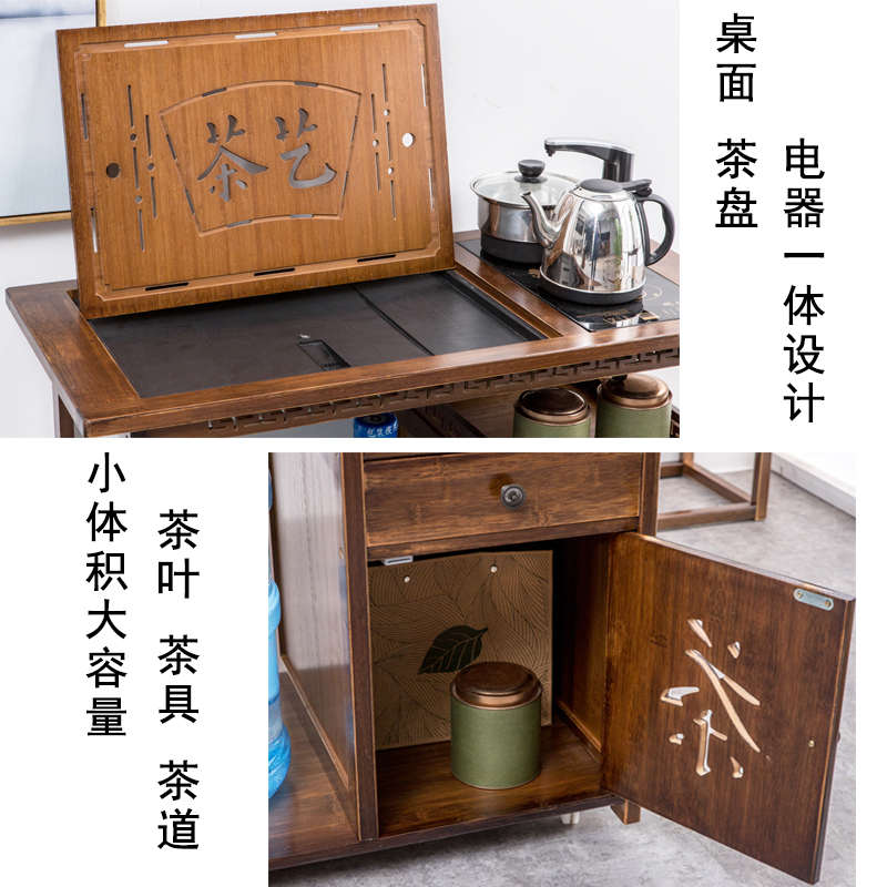 批发可移动小茶几桌茶车茶台实木家用客厅阳台茶盘泡茶水置物架子