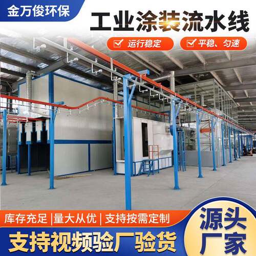 静电喷塑设备全自动涂装设备PP板喷粉大旋风二级回收喷涂流水线