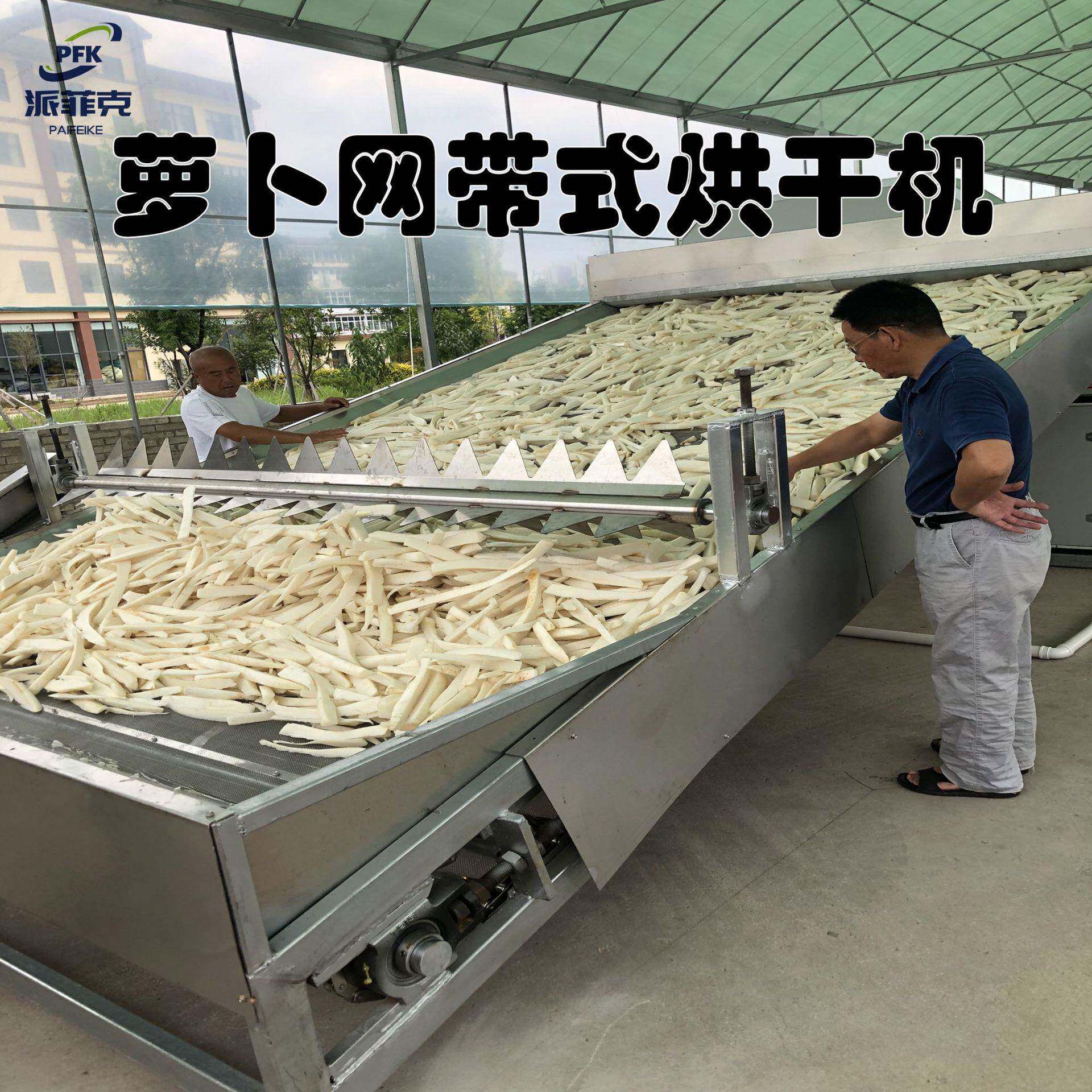 网带式萝卜条烘干机 萝卜丝片连续式干燥机 菊花蔬菜多层烘干设备