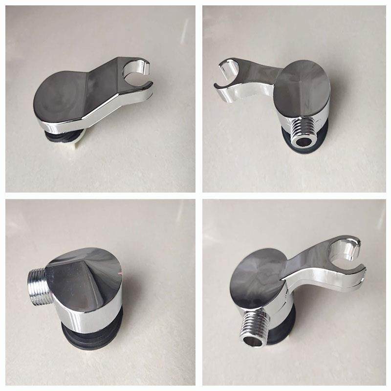 洗头床配件花洒喷头支架叉子固定座转换器底座4分明装ABS塑料电镀