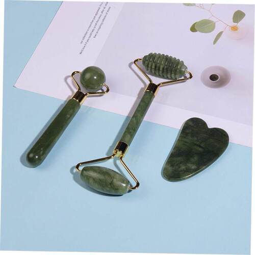 Face Massager Roller Gua sha Jade Store Scraper Roller massa