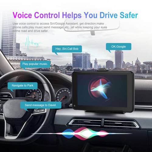 高清有线7寸带无线Carplay+安卓AUTO+安卓投屏带TF卡功能智慧屏