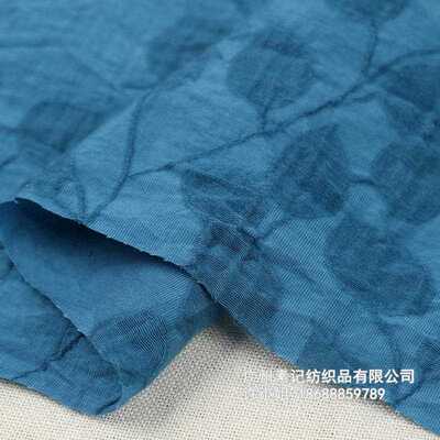 新款直销8038#天丝麻 树叶提花服装布料 古装汉服旗袍 复古中国风