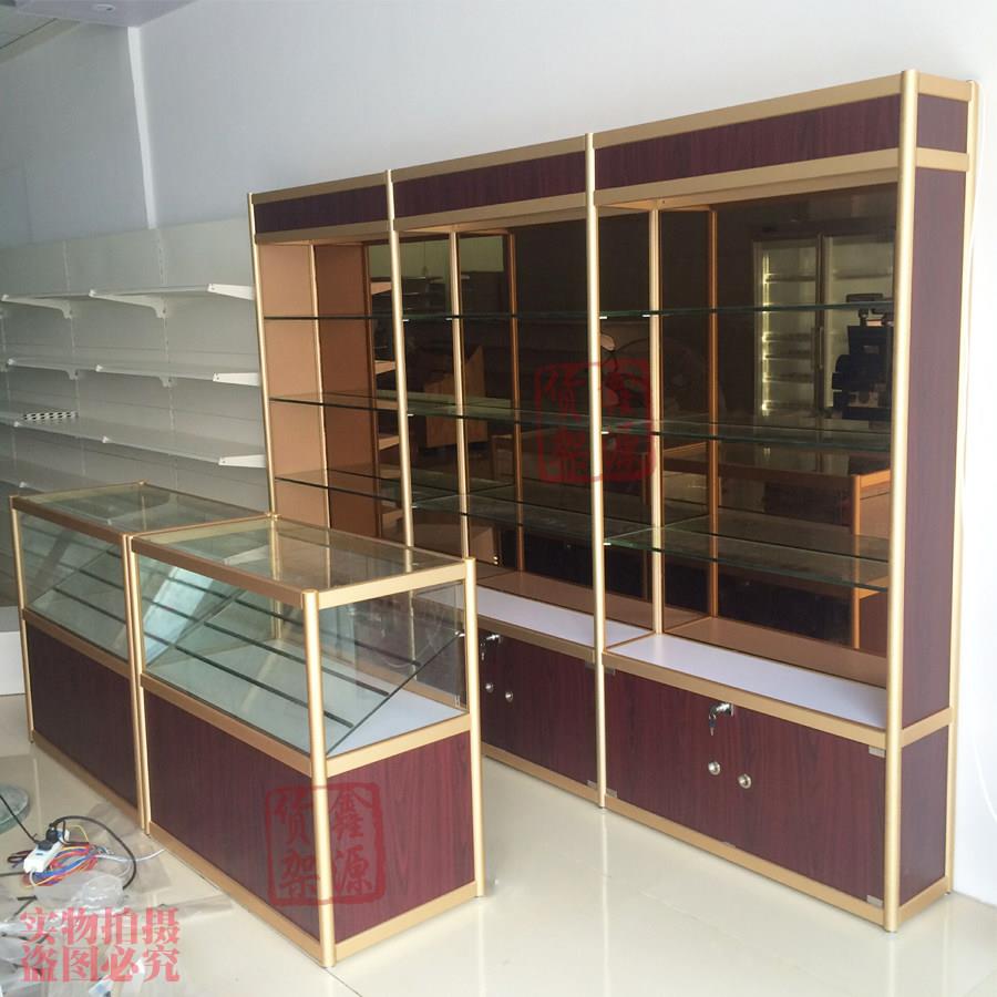 超市烟柜展质广州鑫源柜展示柜玻璃烟柜台烟酒柜烟草烟柜木柜台精