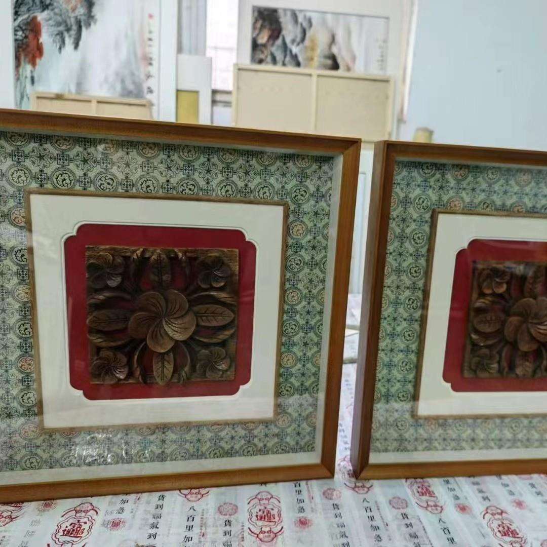 十字绣感装裱画框画框条相框92055裱画十字边框实木高级松木国画