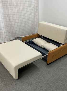 现代简约户型无扶手多功能色双色拼皮款物沙发小折叠储沙BEG发床