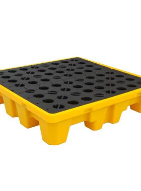 桶塑料托化工防泄油漏塑胶叉防盛漏车栈板盘四桶TYV地台板两桶九