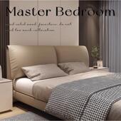 大象耳朵皮床意大利极简主义1.8米主卧室双人床存储轻豪华现代休