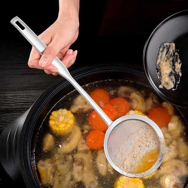 SSGP隔油神器304不锈钢80目漏勺过滤网筛超细去油脂漏油勺滤油捞