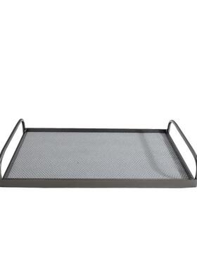 现代极简皮革托盘客厅茶几书桌收纳摆件酒店样板间售楼部软装摆设