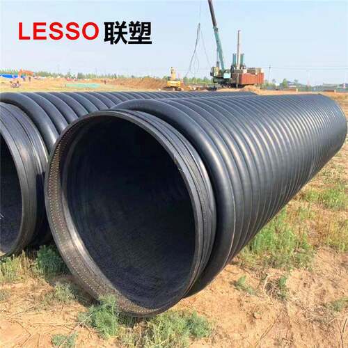 HDPE双壁波纹管中空壁缠绕管增强钢带管B型克拉管SN8双高筋内肋管